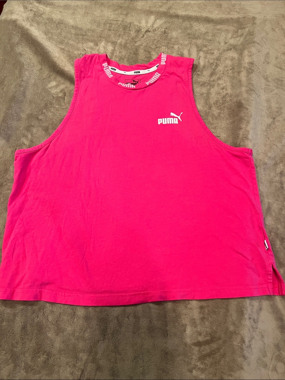 Puma Women’s Bright Pink Sleeveless Muscle Tank